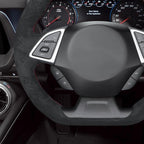 MEWANT Hand Stitched Steering Wheel Cover Wrap for Chevrolet Camaro 2017-2022 Steering Wheel Accessories for Chevrolet Camaro 2017-2022