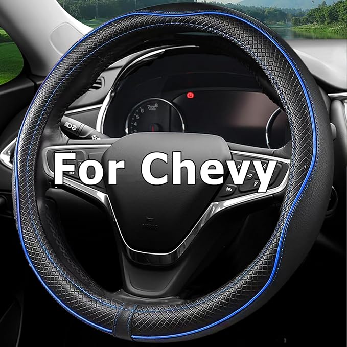 Car Steering Wheel Cover for Chevy Silverado 1500 2500 3500, Tahoe, Equinox,Traverse,Colorado, Automative Accessories for Che