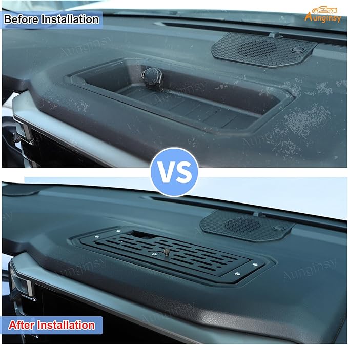 Aunginsy Center Console Dash Storage Tray Compatible with Toyota Tundra/Sequoia 2022-2026, Car Dashboard Storage Box Organizer Holder Tray Insert Mounted Interior Accessories, Without Phone Holder