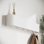 Kazai. Wall-Mounted Coat Rack 'Toke' - Modern Design Coat Rack with Hidden Wall Hooks - Solid Wood Veneer Panel Coat Hanger -