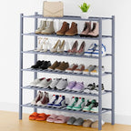 Smiry Shoe Rack, 6 Tier Thick Long Bamboo Shoe Organizer, Stackable Free Standing Wooden Shoe Storage Shelf for Closet, Entry