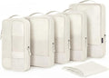 BAGSMART Compression Packing Cubes for Travel, 6 Set Packing Cubes for Carry on Suitcases, Compression Travel Cubes & Suitcas