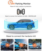 4K 3 Channel Dash Cam Front and Rear,4K+2.5K+1080P Dash Camera for Cars Inside,3.2" Screen Dash Camera for Cars, WiFi APP Con