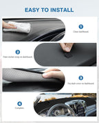 FIILINES Dash Cover for Dodge Ram 1500 2500 3500 2019-2026, Upgraded Breathable Dashboard Cover Soft Mesh Fabric Dash Mat Sun