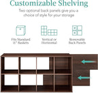 Best Choice Products 8-Cube Storage Organizer, 11in Shelf Opening, Bookcase, Display Shelf, Customizable w/ 3 Removable Back 