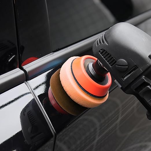 SPTA Orange T40 Orange Medium-Cut Polishing Pads, 1Pc 3.5 Inch Face for 3 Inch 80mm Backing Plate Compound Buffing Sponge Pads for Car Buffer Polisher Compounding, Polishing and Waxing -FPTSS3O