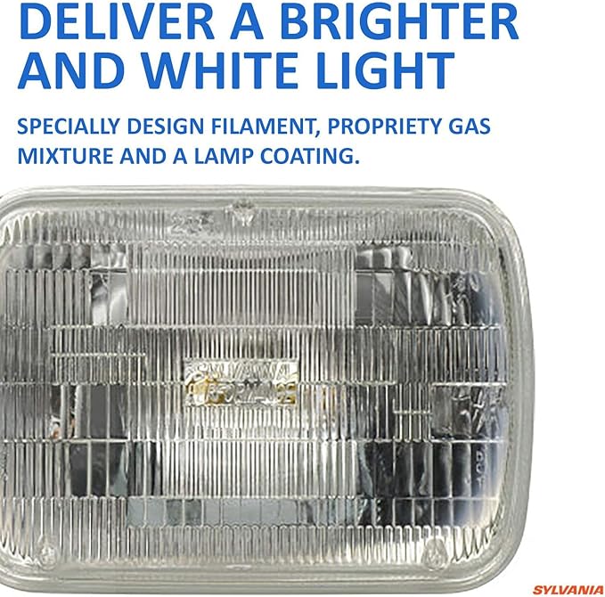 SYLVANIA - H6054 SilverStar Sealed Beam Headlight - High Performance Halogen Headlight Replacement (142x200), Brighter & Whit