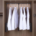 Sliding Wardrobe Closet Rod - Pull Down Hanging Rail For Wardrobe, Adjustable Hanging Lift Clothes Rails, Extendable Clothes 
