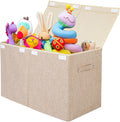 popoly Large Toy Box Chest Storage with Flip-Top Lid, Collapsible Kids Storage Boxes Container Bins for Toys, Playroom Organi
