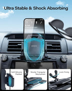 APPS2Car Sturdy CD Slot Phone Mount with One Hand Operation Design, Hands-Free Car Phone Holder Universally Compatible with All iPhone & Android Cell Phones, for Smartphone Mobile