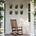 G.CORE Large Grid Wall Bins - 6Pack Black Gridwall Accessories Hanging Cups with Back Hooks - Plastic Grid Wall Panels Organi