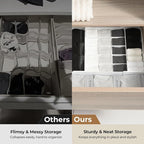 Adjustable Drawer Organizer – 19-Grid Divider for Socks, Bras & Panties, Closet Storage Box for Underwear & Dresser Drawers (