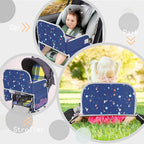 MENZOKE Car Seat Tray for Kids with Educational Drawing Board, Tablet Holder & Cooler Cup Holder, Essential for Car Travel & 