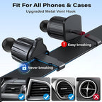 1Zero Easy One-Button Release CD Phone Holder for Car, Universal Air Vent & CD Slot Phone Mount, Thick Cases Friendly Cell Phone Holder for iPhone, Google, Samsung, Moto & Other Smartphones (Clamp)
