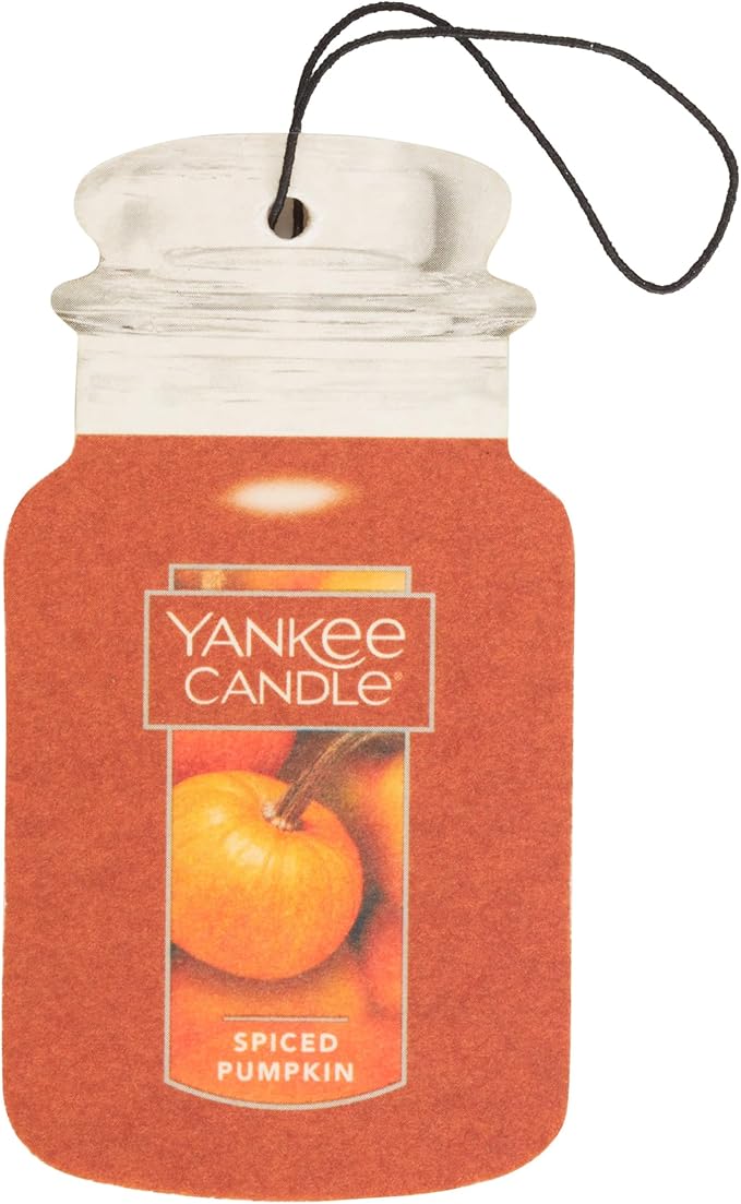Yankee Candle Paper Car Jar, Spiced Pumpkin (Pack of 6)