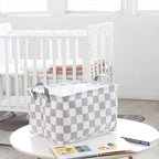 Hinwo Large Canvas Fabric Storage Basket with Handles, 33L/8.6-Gal Rectangle Bin, Collapsible Storage Box, Clothes, Toys, Bla