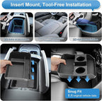(3Pack) 2026 Palisade Center Console Organizer for Hyundai Palisade (Only fit Calligraphy)(Lower&Console Organizer Double-Layer), Durable ABS Plastic Console Tray 2026 Palisade Accessories