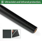 Motoforti Nano Ceramic Car Window Tint Film VLT 34% IRR 56% UVR 60% Black 14.76 ft x 35.43 Inch Privacy Film 2mil PET 1 Pc
