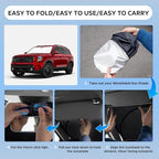 Sun Shade Sunshade for Kia Telluride 2025 2020-2024 Windshield Cover, 4-Layers Sun Shield 250T Silver Sun Visor Foldable Front Window Shade Blocks UV Rays Car Accessories