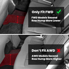 LASFIT Floor Mats & Cargo Mat for Hyundai Sonata 2020-2026 (Only Fit FWD & Gas) / Kia K5 2021-2026 (Only Fit FWD) All Weather TPE Custom Fit Floor Liners for Car Mats Trunk Mats