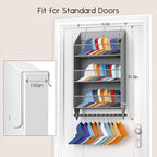 Homsorout Over the Door Hat Rack - 3-Layer Design Hat Organizer Holds 30-36 Hats with 10 Hooks, Ideal Hat Rack for Door, Over
