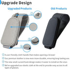 Yuoyar 4 Packs Magnetic Sunglass Holder for Car Visor - Universal Sunglasses Clip for Different Size Eyeglasses - Convenient Interior Car Accessories (4Pcs Grey)