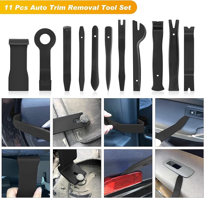 GOOACC 19Pcs Trim Removal Tool Set Panel Fastener Clips Removal Automotive Plastic Upholstery Pliers Removal Install Removal 