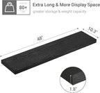 Vivelove Single Floating Shelves 48 Inches, 48 x 10 inch Deep x 1.8 in Thick, Long Wall Shelves Heavy Duty 80 lbs for Bedroom