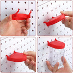 Unittype 20 Set Pegboard Organizer Accessories Peg Boards Jars with Lids Plastic Pegboards Bins Storage Containers Clear Peg 