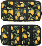 Lemon Car Visor Organizer, Multipurpose Car Sun Visor Organizers with Zipper Lightweight Portable Auto Sunshade Organizer Bag Polyester Soft Truck Sunvisor Organizers for Most Vehicles