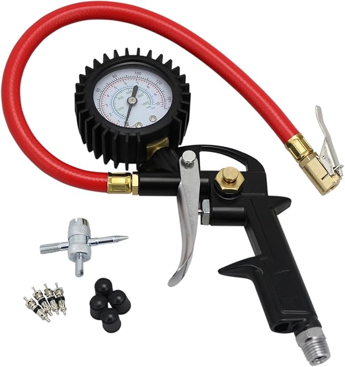 Milton EXELAIR 10 Piece Pistol Grip Inflator Gauge Kit, 1/4, EX0510PKIT