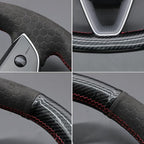 MEWANT DIY Stitching Steering Wheel Cover Wrap for Tesla Model 3 Highland 2023-2025/Model Y 2025 Highland for Tesla Model 3/Model Y Accessories(3D Style)
