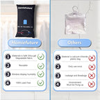 1000g Car Dehumidifier Bag with Non-Slip Dashboard Mat | Microwave Rechargeable Silica Gel Desiccant | Absorbs Moisture & Con
