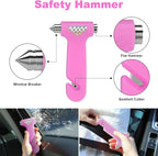Car Roadside Safety Kit - 129pcs Pink Winter Emergency Road Side Assistance Kits Auto Essential Kit for Men, Women, Teen