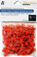Ascend Tools Organizer Genie 3/8" Socket Holder Pegboard Accessory – Holds 3/8" Drive Sockets (50 Per Pack), Tool Storage Org