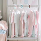 VIS'V Baby Hangers, 11 Inch Velvet Kids Hangers with 6 Pcs Clothes Size Dividers, Infant Toddler Nursery Closet Organization,