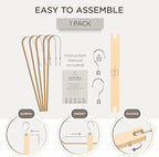 MORALVE Pants Hangers Space Saving - European Beechwood Scarf and Jean Hangers - Closet Organizer and Space Saver Pant Rack, 
