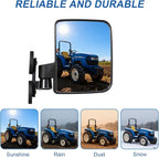 2 PCS Magnetic Tractors Mirror, Forklift Rear View Mirror – 6.69" × 5.11", Tractor Side Mirror with 2.16" Strong Dual Magnets, No-Drill Installation