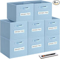 artsdi Fabric storage cubes (8 Pack) 13 Inch Cube Storage Bin, cube organizer bins with 8 Labels Window Cards & a Pen,Foldabl