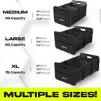 FORTEM Car Trunk Organizer, Collapsible Two Compartment Organizer, Foldable SUV & Truck Storage for Car Accessories for