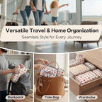 8 Set Packing Cubes for Travel with Clear Toiletry Bag, Durable Luggage Packing Organizers, Carry-On Accessories, TSA Approve