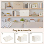GRANNY SAYS Closet Storage Bins, Decorative Storage Boxes with Lids, Clothes Organizing Bins, Lidded Baskets for Toys, Clothi