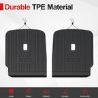Second Row Backrest Mat for 2026 Hyundai Palisade 7 Seat (Gas/Hybrid), All Weather TPE Seat Back Cover Protection Durable Kick Mats for 2026 Hyundai Palisade Accessories