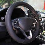 Steering Wheel Cover for Chevy Chevrolet Silverado 1500 2500 HD 3500HD Equinox Malibu Colorado Cruze Impala Traverse Spark Tahoe Trax Car Truck Accessories, 2026 Black Leather 14.5-15 inch