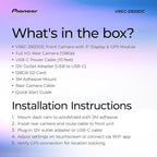Pioneer VREC-Z820DC Dual Dash Cam Front and Rear Car Camera - Premium 4K Camera, AI-ISP Starvis Night Vision, 139 Degree Wide
