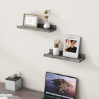 Picture Ledge Wall Shelves 16 inch Width Set of 2, Solid Pine Wood Rustic Floating Ledge Shelves for Wall for Kids' Room Bedr
