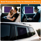 Square Baby Car Window Shades for Rear Side Windows - 2 Pack Easy Stick Rear Side Window Sun Shade That Stay in Place, Glare & UV Blocker Car Window Covers, Privacy Enhancer (20.87" x 13.78")