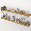 Heimlove 55 Inch Floating Shelves for Wall,Extra Long Mounted Storage Wall Shelves with Invisible Metal Bracket for Bedroom L