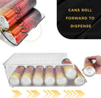 2 Pack Soda Can Organizer & 2 Pack Skinny Can Organizer for Refrigerator