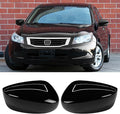 Yumzeco 2PCS Compatible with Honda Accord Side Mirror Cover Trim 8th Gen 2008 2009 2010 2011 2012, Driver and Passenger Side Door Rearview Mirror Caps for Honda Accord W/O Light Hole - Glossy Black